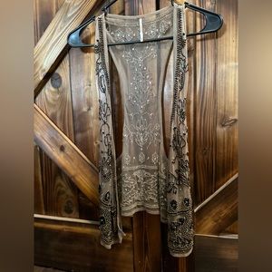 Size small Free People hand beaded vest